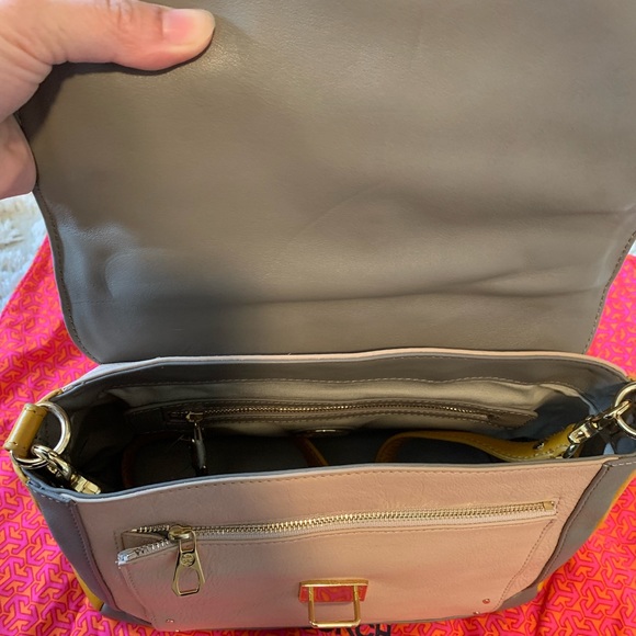 Tory Burch Multicolor Croc Embossed Leather Top Handle Bag - Picture 2 of 4